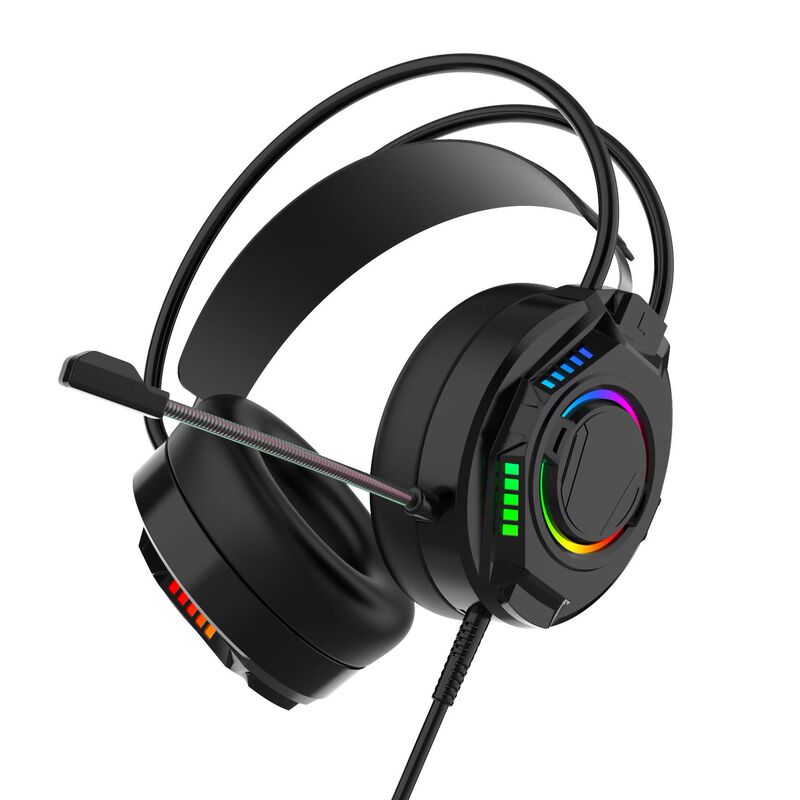 カスタムメイド502ヘッドセット、インターネットカフェゲーム用ヘッドセット、RGB発光USB有線ヘッドセット、有線コントローラー付きヘッドセット|undefined