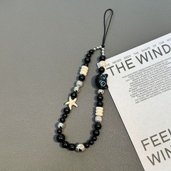 怪獸貓咪手機鏈手腕鏈小眾手機殼掛繩珠串鏈條ccd相機手提鏈ins風