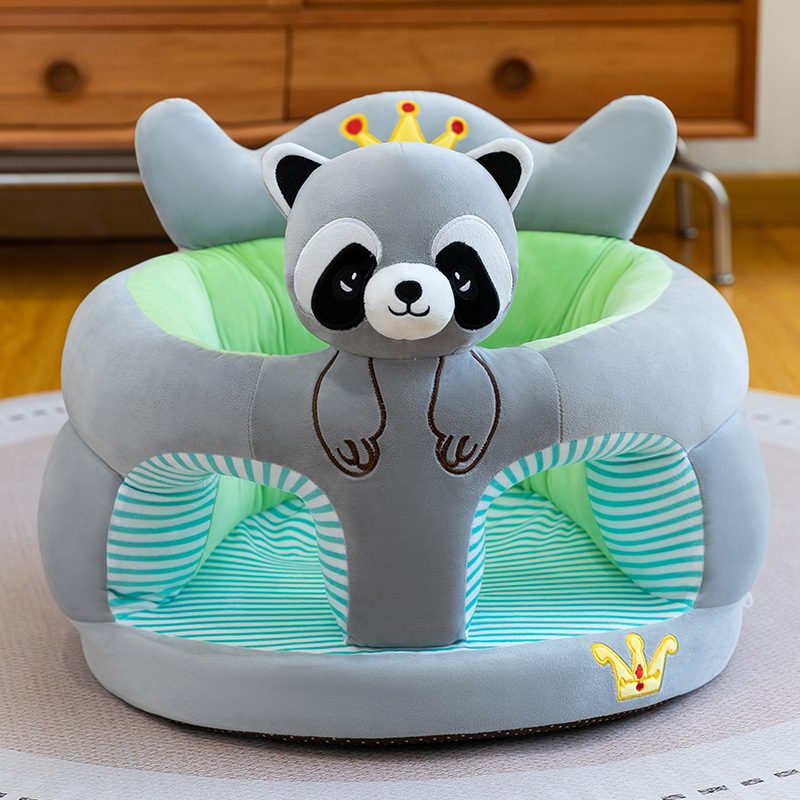 Asiento de bebé anti-caída juguetes de peluche anti-rollback dibujos animados bebé aprendiendo a sentarse en un pequeño sofá al por mayor artefactos mágicos para niños