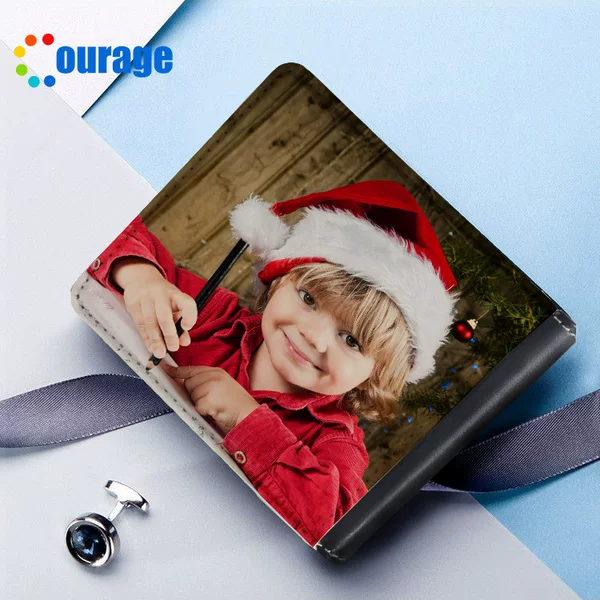 Factory wholesale thermal transfer Women's wallet sublimation clutch PU leather small card holder DIY blank l consumables