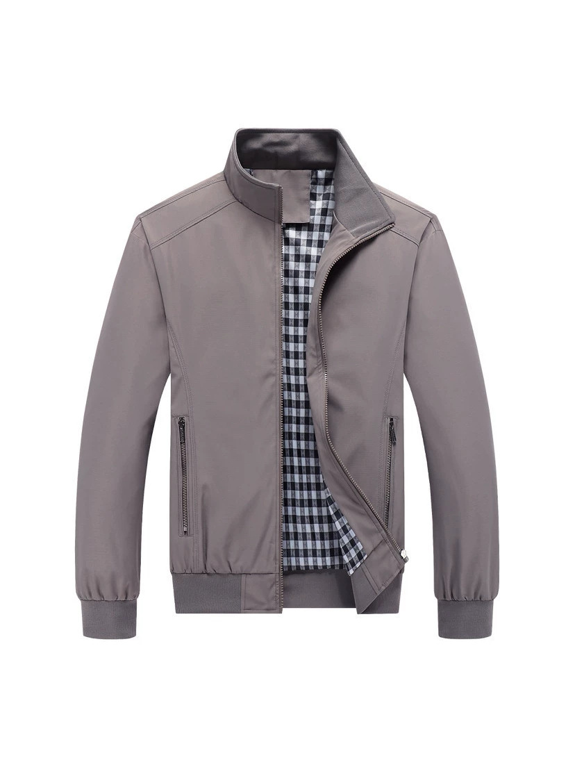 Abrigo transfronterizo abrigo de negocios casual para hombres primavera y otoño abrigo ligero de color sólido para hombres entrega de una pieza de gran tamaño