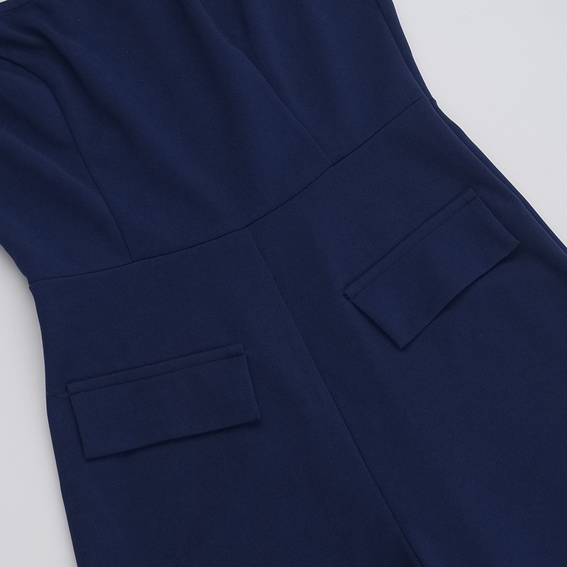 Fall Sexy Women Clothing Casual Slimming Bag Cover Halter Jumpsuit Women