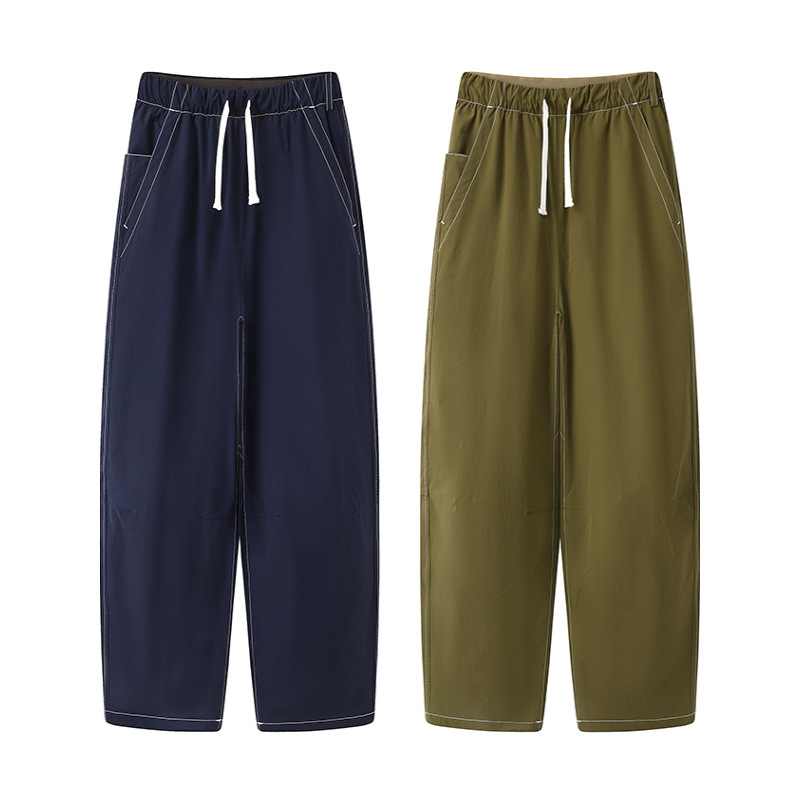 In-Stock Summer New Outdoor Hiking Four-Way Stretch High-Waisted Slimming Straight-Leg Pants Water-Repellent Drawstring Casual Pants for Women