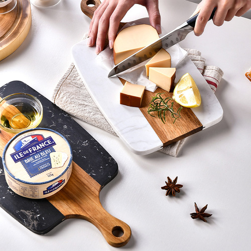 Amazon Marble Spliced ​​Acacia Wood Chopping Board Steak Western Food Fruit Chopping Board Cheese Cutting Board