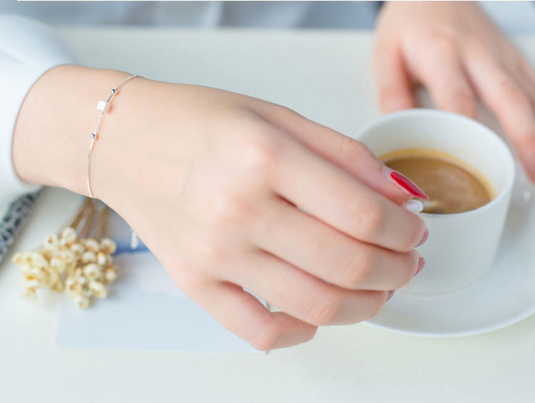 Sunburst Transfer Cube Bracelet For Women Minimalist Geometric_voghion.com