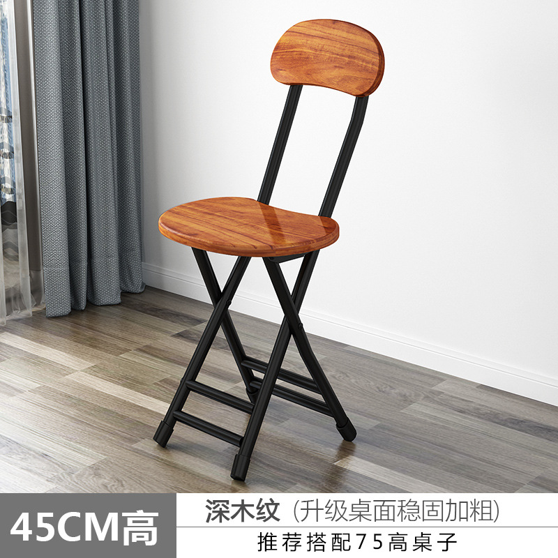 Hogar pequeña silla plegable alquiler casa estudiante dormitorio simple respaldo silla de la computadora portátil Silla de entrenamiento