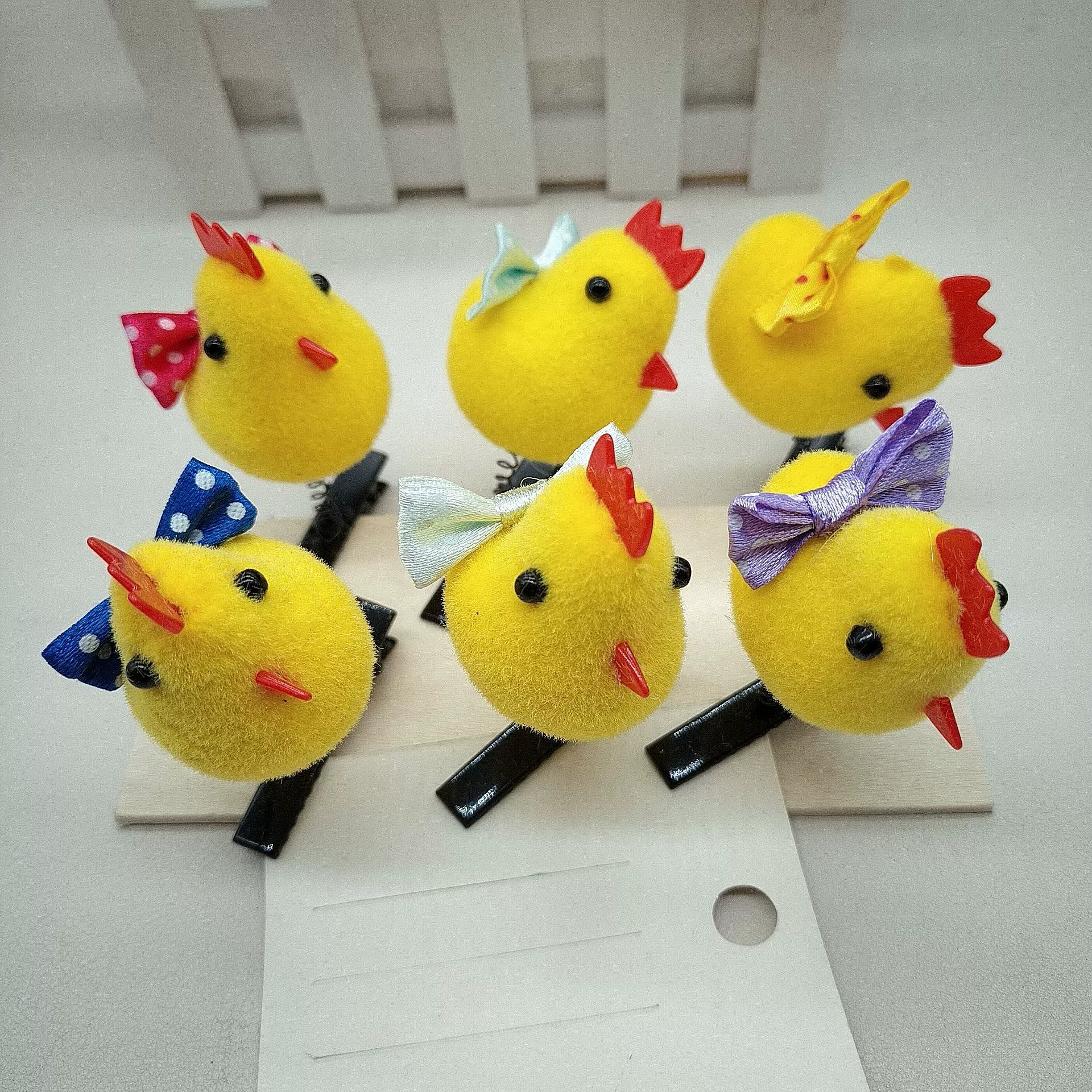 Заколка для волос (B.Duck) с сердцем и декоративными дизайнами, плюшевый утёнок в виде акцента, assorted colors, готов к подарку