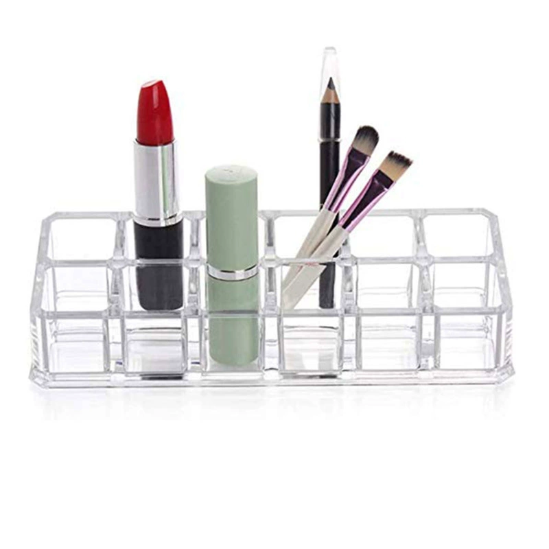Transparent cosmetic storage box, lipstick, stand, makeup box, 12 cells