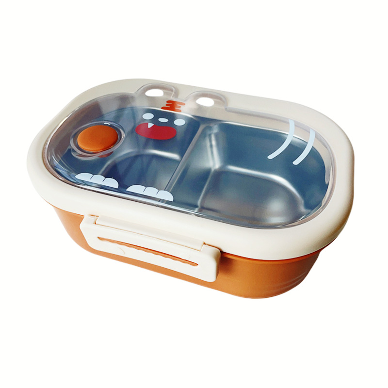 INS Nueva caja de almuerzo de acero inoxidable 304 Linda caja de almuerzo aislada de alto aspecto trabajador de oficina estudiante caja de almuerzo sellada