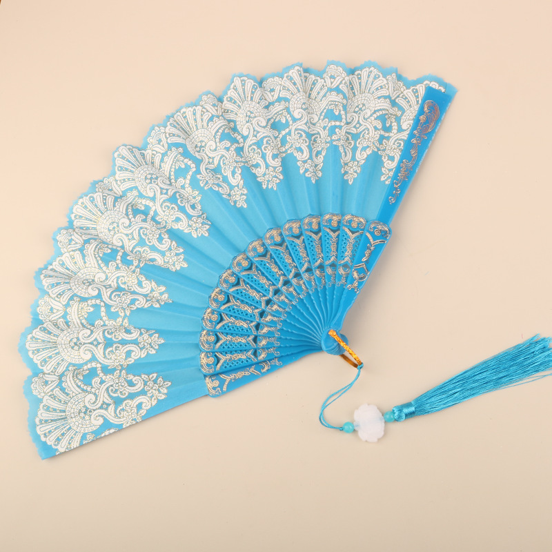 Abanico Plegable de Encaje de Plástico, Estampado, para Danza image 57