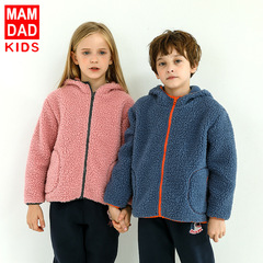 兒童羊羔絨外套秋冬加絨加厚秋冬中大童防風衣保暖上衣寶寶外出服