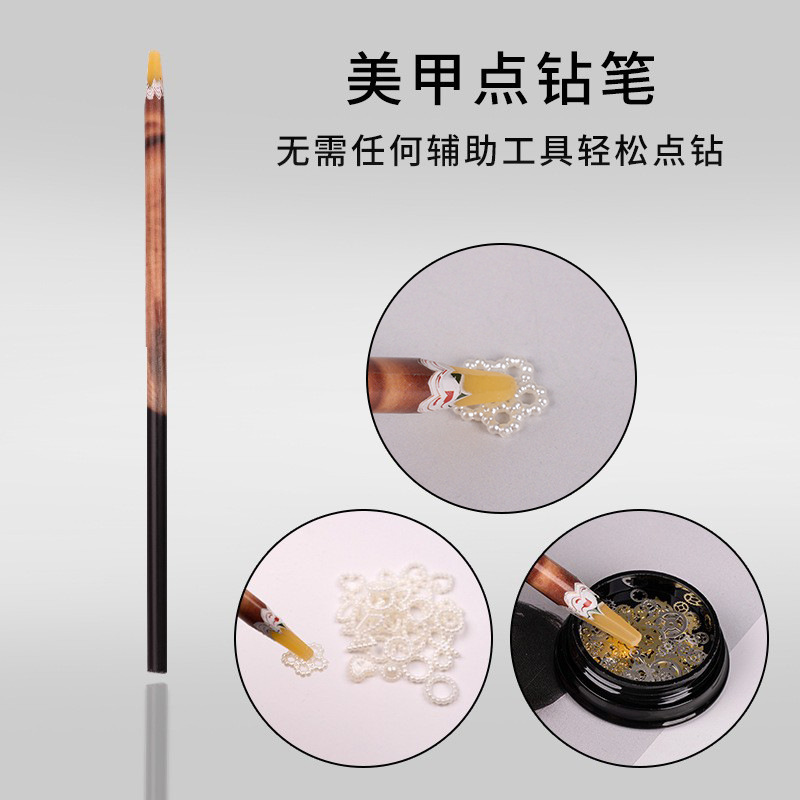 Nail pen with sticky point drill pen sticker drill point drill tool point drill pen crayon
