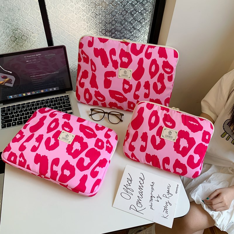 Casual Leopard Print 11inch Ipadpro Tablet Liner Bag 14inch Notebook Wear-Resistant Computer Protective Cover Storage Bag