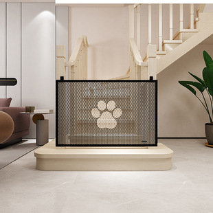 Wo Punch-Free Pet Partition Fence Dog Isolation Net Portable Foldableing Dog Obstacle Safety Protection Net Fence