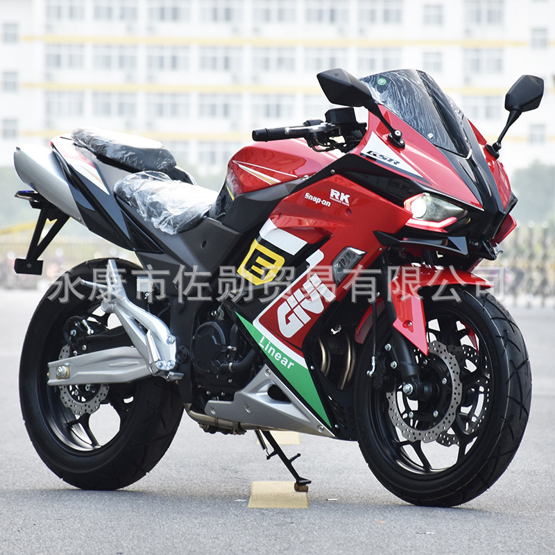 H2 real fuel-powered motorcycle, heavy-duty motorbike, exhaust pipe under the seat, large 200cc displacement