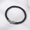 Woven silver bracelet handmade suitable for men and women, trend retro accessory, wholesale, silver 925 sample