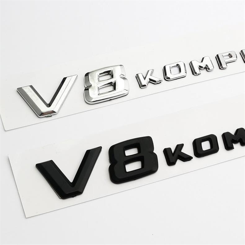Suitable for Mercedes-Benz V12 BITURBO car emblems, V8 KOMPRESSOR turbocharger emblems, and side fender emblems