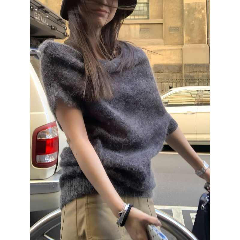 好成分 马海毛羊毛不规则多穿毛衣设计感小众上衣