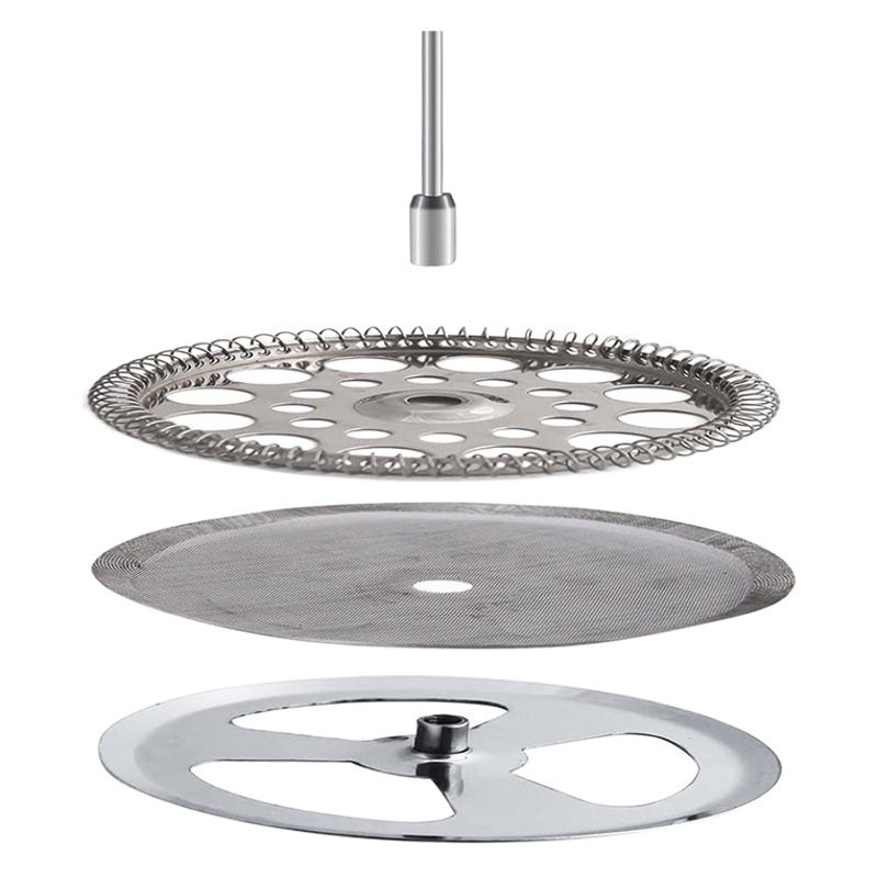 304 de acero inoxidable olla de presión francesa Mano cafetera de doble capa de filtro francés fabricante de té olla de elaboración de cerveza