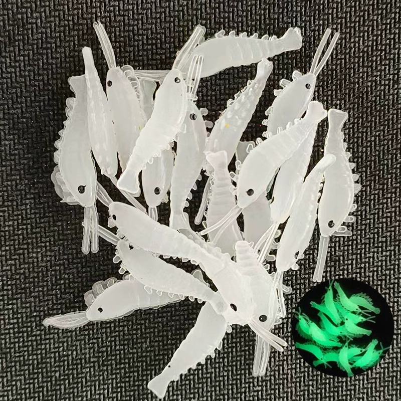 Оптовые поставки приманок для рыбалки: имитация мягких креветок, мягкие приманки для ловли мелких креветок.