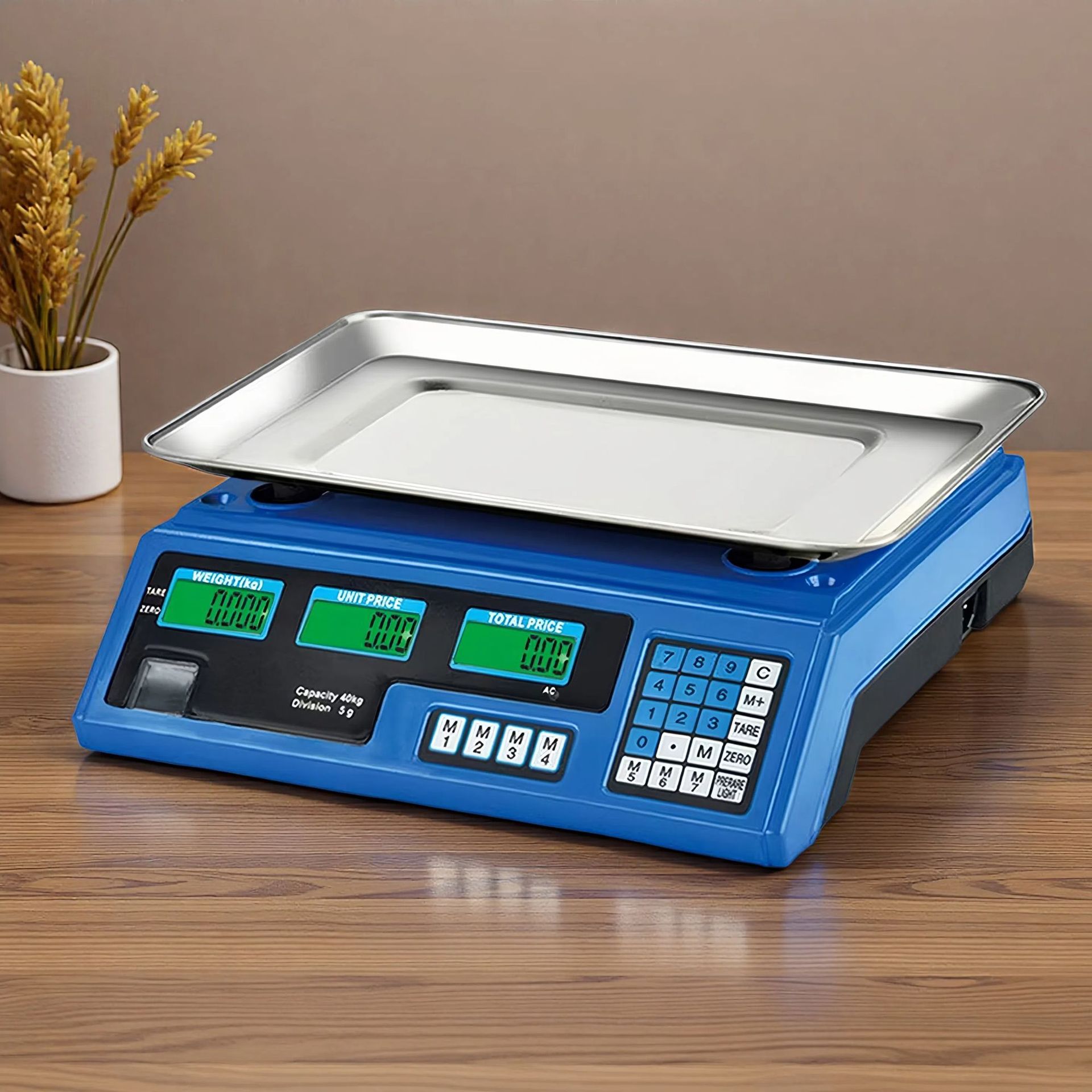 英文外贸30kg/40kg电子计价秤水果秤商用小型台秤亚马逊厨房卖菜