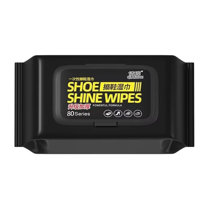 흰색 신발 광택 물티슈 {팩당 80개}