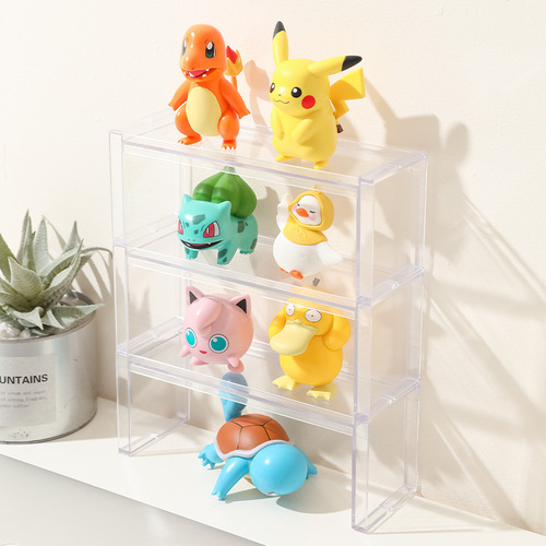 Desktop transparent storage rack creative superimposed stationery cosmetics storage rack home layered jewelry lipstick storage rack