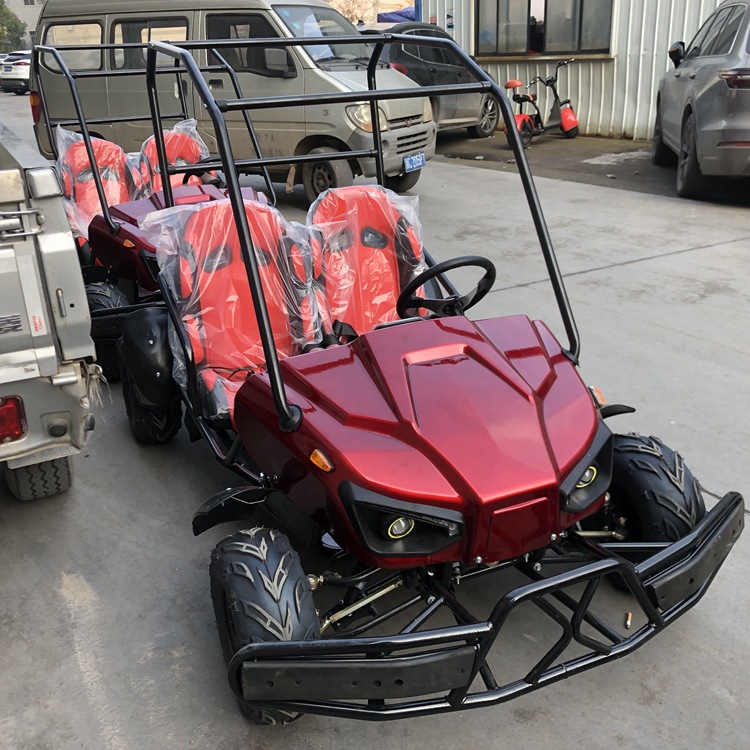 Kart Todoterreno de Cuatro Ruedas de Hierro y Plástico con Transmisión por Cadena