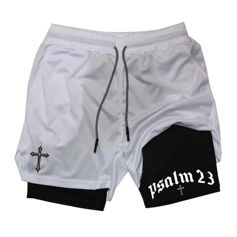 Men's 2-in-1 Running Shorts with Phone Pocket, Towel Loop, Anime Print, Lightweight Sports Shorts Men's 2-in-1 Running Shorts with Phone Pocket, Towel Loop, Anime Print, Lightweight Sports Shorts