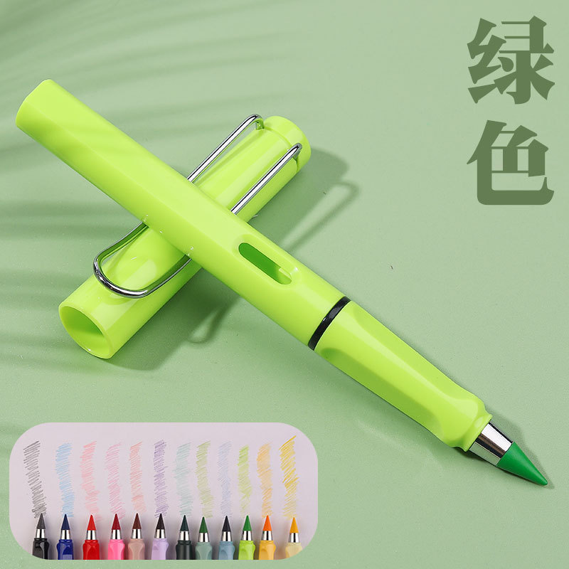 Puntas de lápices de colores eternas de alta tecnología al por mayor, duraderas y resistentes a roturas, no requieren afilado, lápices ergonómicos para estudiantes.