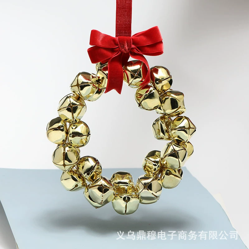 Materials set handmade, small bell, accessory, DIY, 30mm, pet, gold and silver