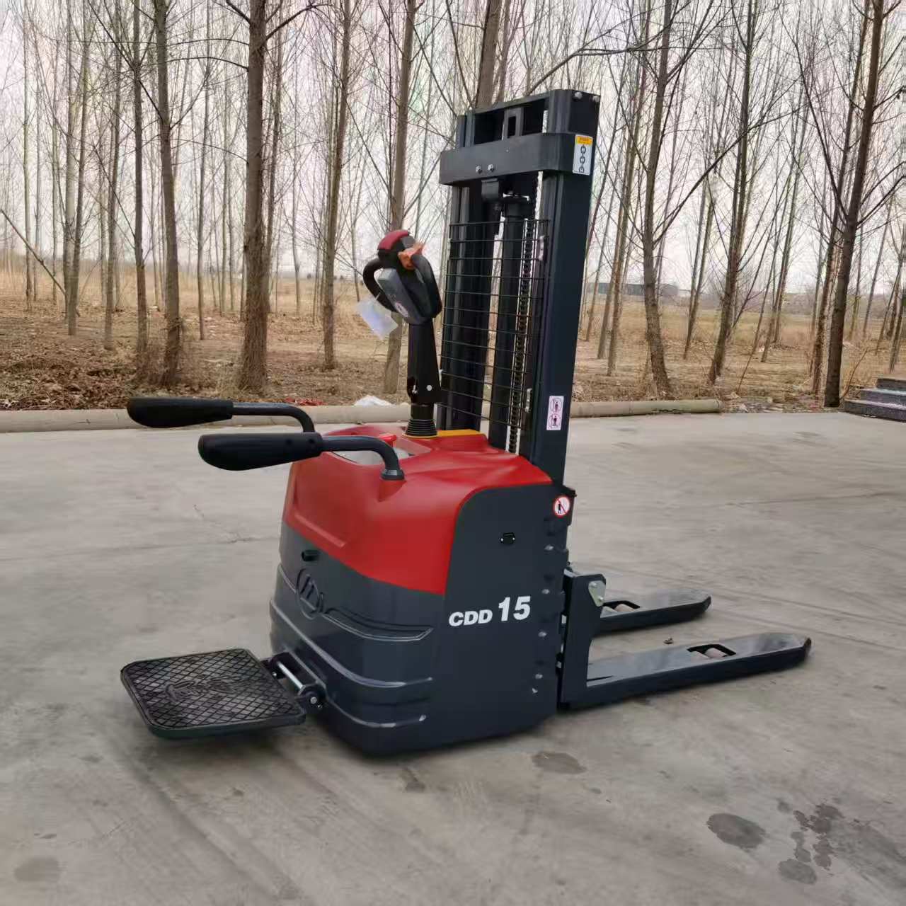 电动站立式叉车1.5全自动电动堆高车2吨液压升降堆垛车锂电