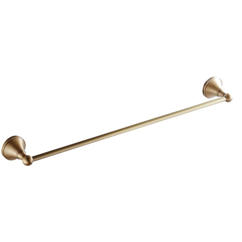 Una sola pieza de entrega precio al por mayor Barra de toalla Barra de baño de latón estilo europeo ducha colgante antiguo toallero barra individual