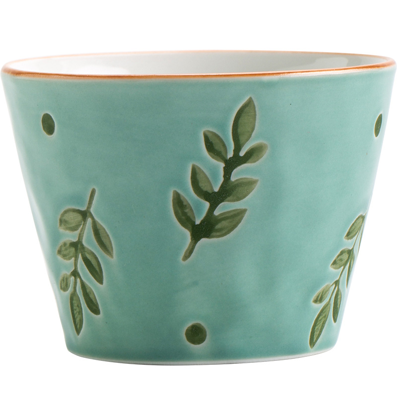 Taza de cerámica japonesa pintada a mano Taza de pudín de helado Taza de mano de alto valor y hermosa Taza de té Taza individual Taza del propietario