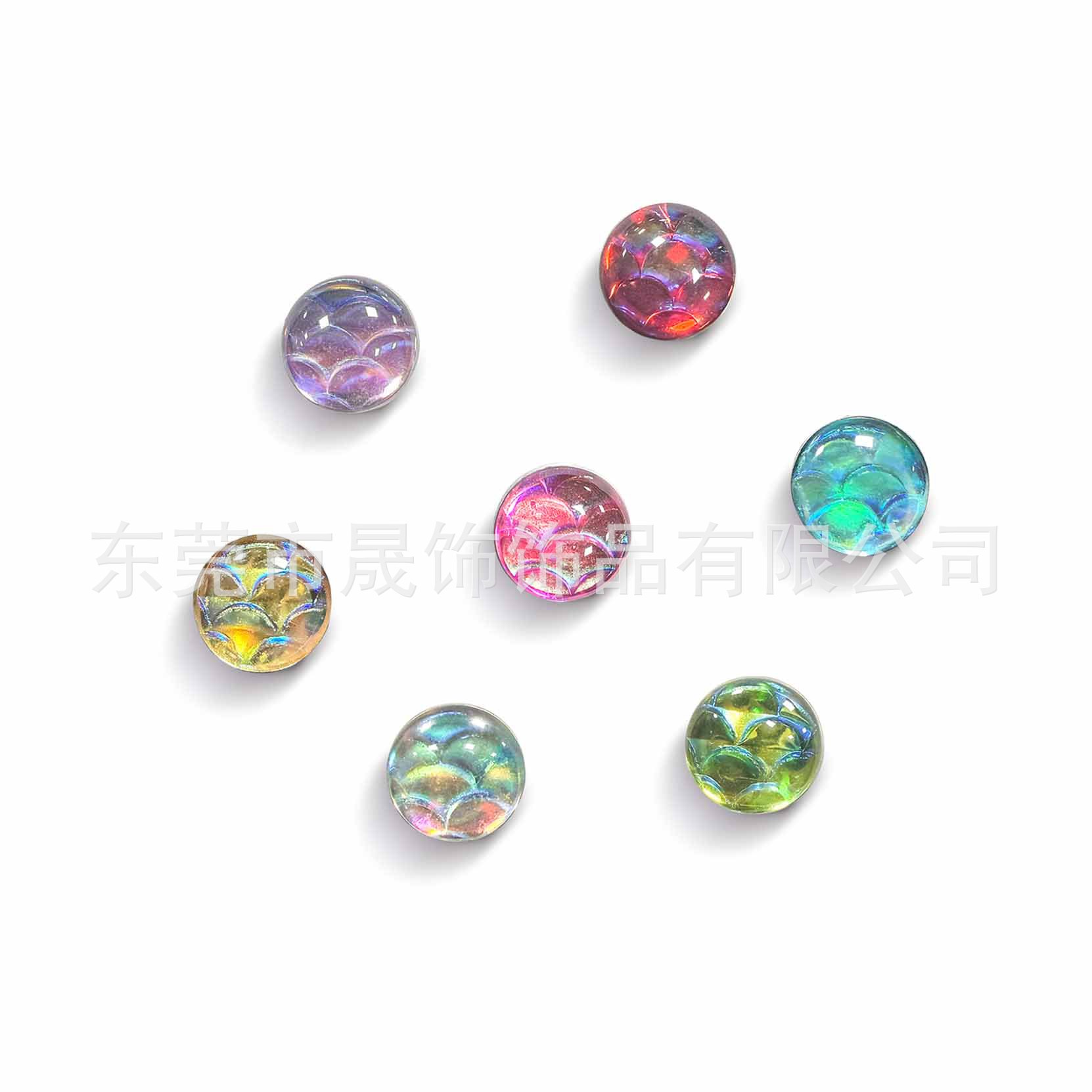 F136钛合金舌钉波光鱼鳞滴油渐变幻彩G23钛合金人体穿刺舌饰品