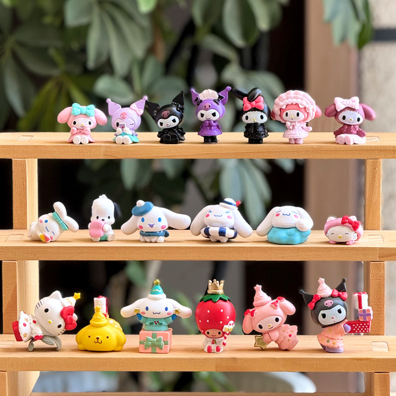 Mini Sanrio Cute Figurines Kuromi, My Melody, Cinnamoroll, Pochacco Cartoon Ornaments DIY Accessories Mini Sanrio Cute Figurines Kuromi, My Melody, Cinnamoroll, Pochacco Cartoon Ornaments DIY Accessories