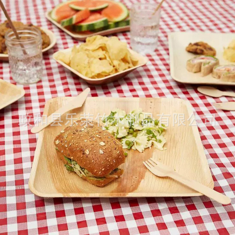 Palm Leaf Plates Disposable Outdoor Picnic Plates Hotel Biodegradable 6inch 8inch Dinner Plate Knife Fork Spoon Set Eco-Friendly Palm Leaf Plates Disposable Outdoor Picnic Plates Hotel Biodegradable 6inch 8inch Dinner Plate Knife Fork Spoon Set Eco-Friendly