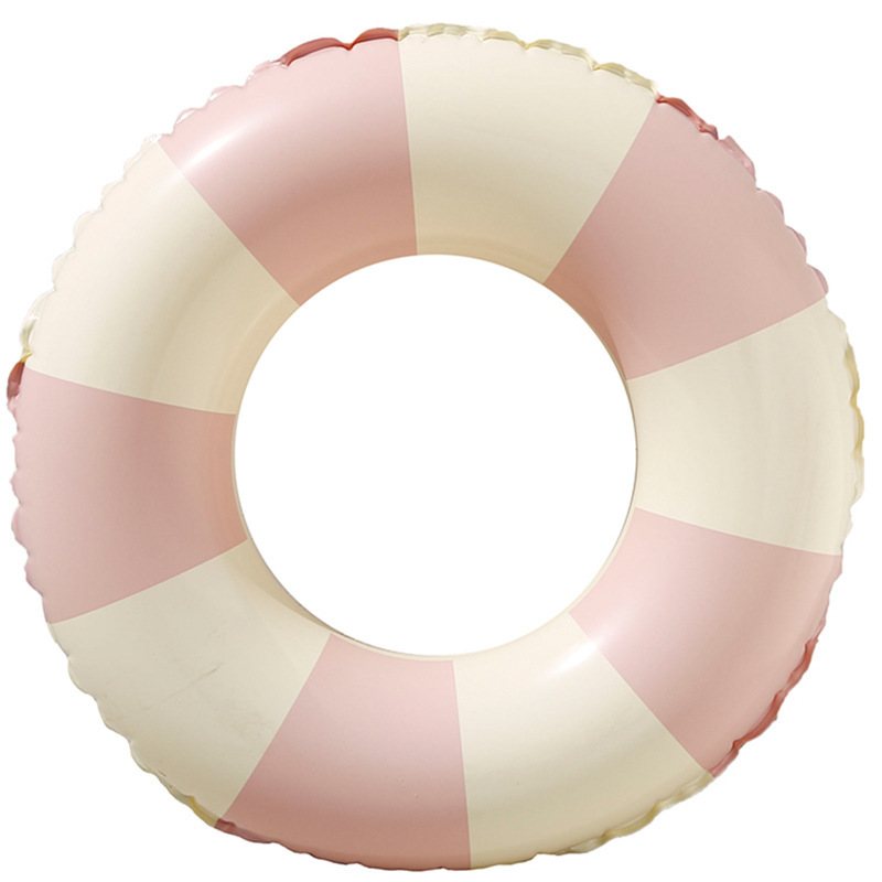 Retro striped pink swim ring