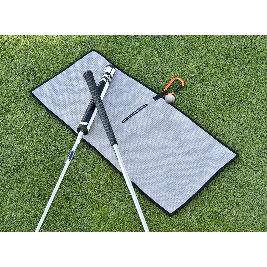 现货高尔夫毛巾挂钩纤维菠萝格华夫格毛巾磁扣亚马逊跨境电商代发