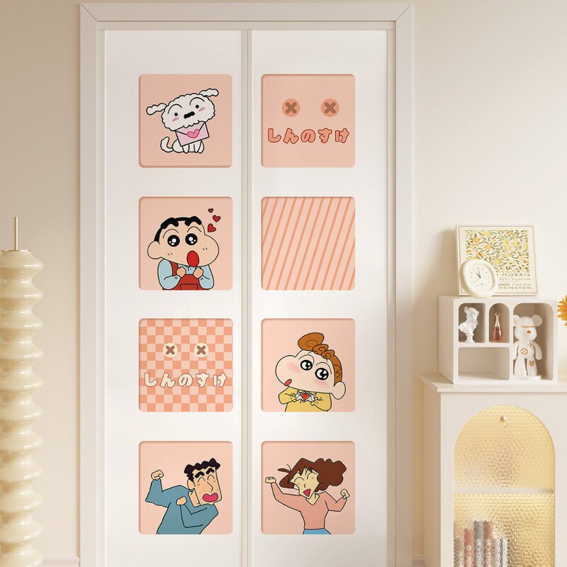2026 Summer New Cartoon Air-Conditioning Door Curtain Partition Curtain Mosquito-Proof Magnetic Curtain for Bedroom No-Drill Door Curtain Wholesale