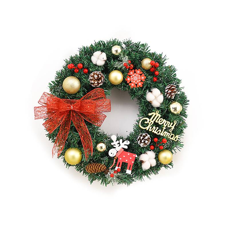 Amazon popular guirnalda de Navidad ratán 40/50/60cm decoración de Navidad Garland puerta colgando escena diseño