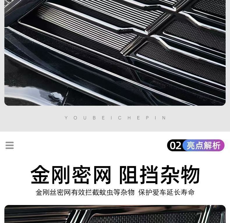 Suitable for 26 Models of Changan's Fourth-Generation Eado, Stainless Steel Clip-On Type for Radiator Protection, No-Disassembly Insect-Proof Grille