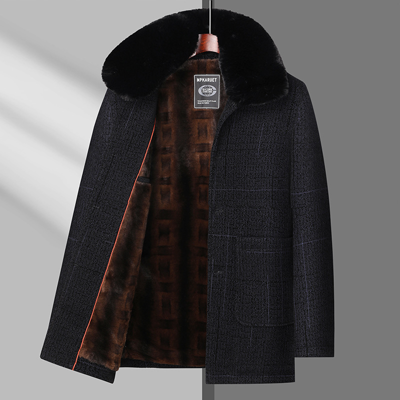 Prendas de vestir de invierno para abuelo, prendas de vestir de chenilla gruesa y con forro polar para hombre, prendas de vestir de algodón para personas de mediana edad y mayores, chaqueta acolchada de algodón para papá