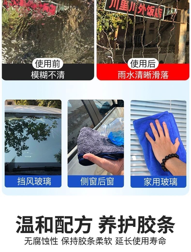 Car glass water for removing oil film, winter anti-freeze cleaning car glass concentrate, glass cleaner