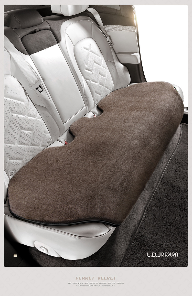High-End Ferret Velvet Car Seat Cushion Head Pillow Small Three-Piece Autumn and Winter Warm Short Plush Women's Car Seat Cushion