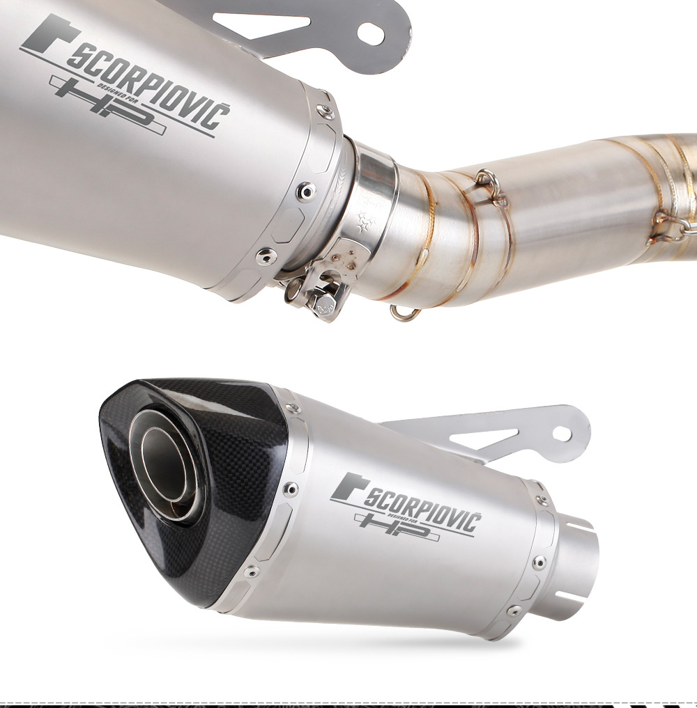 Suitable for S1000RR titanium alloy Middle 10-14 years S1000R to back pressure drum exhaust modification 14-16 years