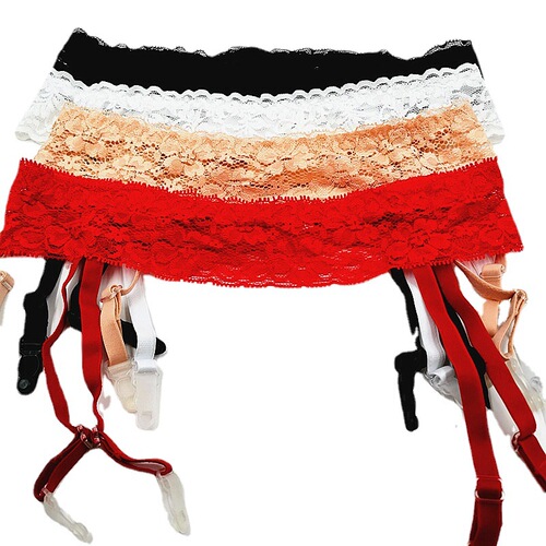 Wholesale lace garter belt European and American garter belt court vest shoulder strap chest patch multi-color optional sexy garter belt 