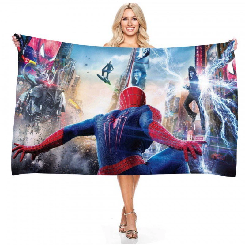 Прямые поставки через границу серия Marvel Spider-Man цифровая печать длинное основание пляжное полотенце полотенце полотенце