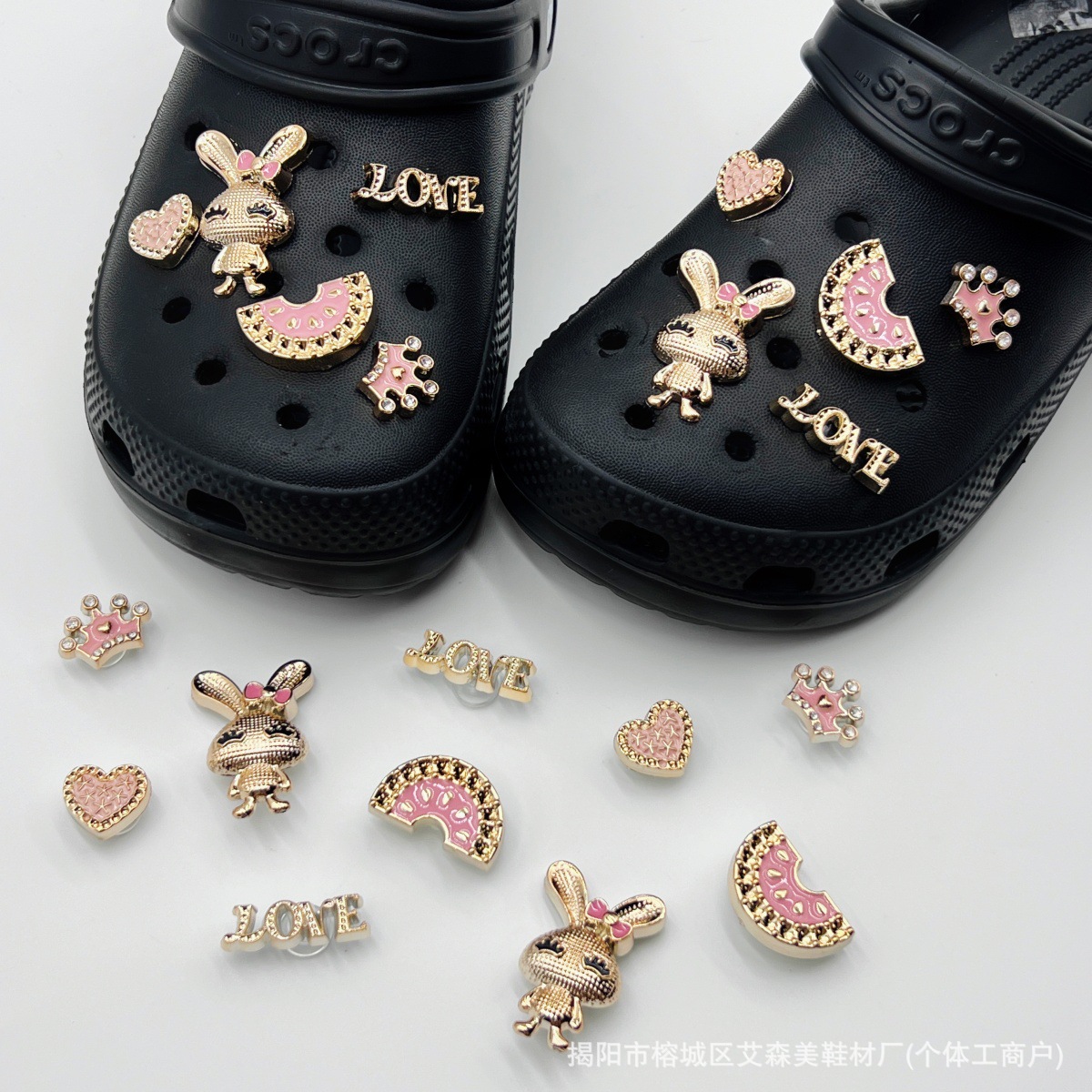 Estrellas plateadas ajuste agujero agujero perdido zapatos decorativos accesorios DIY extraíbles accesorios de flores hebillas de zapatos accesorios tridimensionales