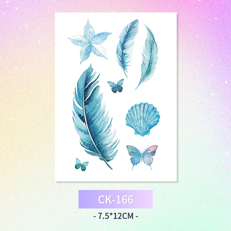 Glitter mariposa cara pegatinas tatuaje pegatinas hadas lavable impermeable de larga duración lindo unicornio ciervo Luna Estrella Planeta